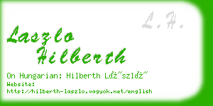 laszlo hilberth business card